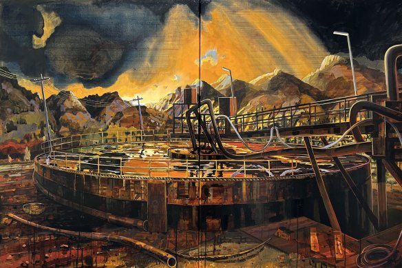 A Wreckage of Ellipses de Raymond Arnold – Réservoir de drainage minier acide.