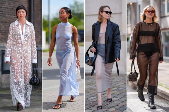 Pas si bref. Les sous-vêtements volumineux rencontrent la tendance transparente dans les rues de la Fashion Week de Copenhague.