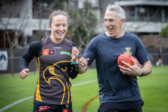 Jasmine et Damien Fleming à Hawthorn mardi.