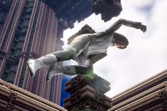 Arc du Danseur de Livraison : 0° Le Récepteur voit Ernst Mo foncer à travers l'espace et le temps.