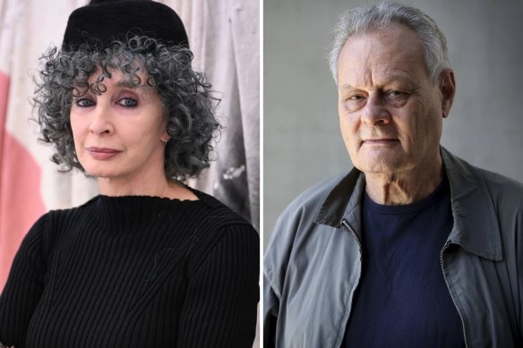 La galeriste Anna Schwartz et l'artiste Mike Parr.