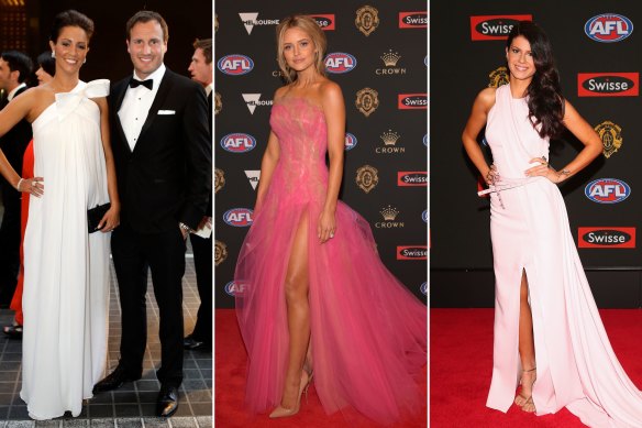 Quelques-uns des plus grands succès de Lana Wilkinson à Brownlow (de gauche à droite) : Lynette Bolton (2011), Jessie Murphy (2018), Jordan Ablett (2013).