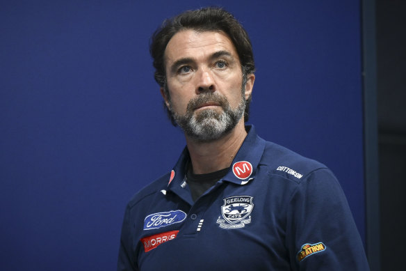 Chris Scott à l'entraînement cette semaine.