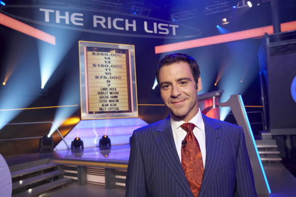 Andrew O'Keefe a animé The Rich List parmi d'autres émissions pour Channel Seven.