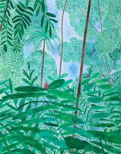 L'huile à bord de Tropical Berry Plants (2024) de Sally Ross est en vente pour 14 000 $.