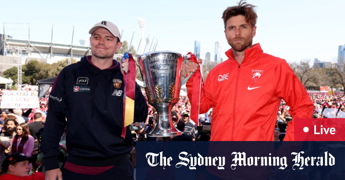 Les Sydney Swans et les Brisbane Lions rejoignent les fans avant le dernier entraînement au MCG et à l'AFLW