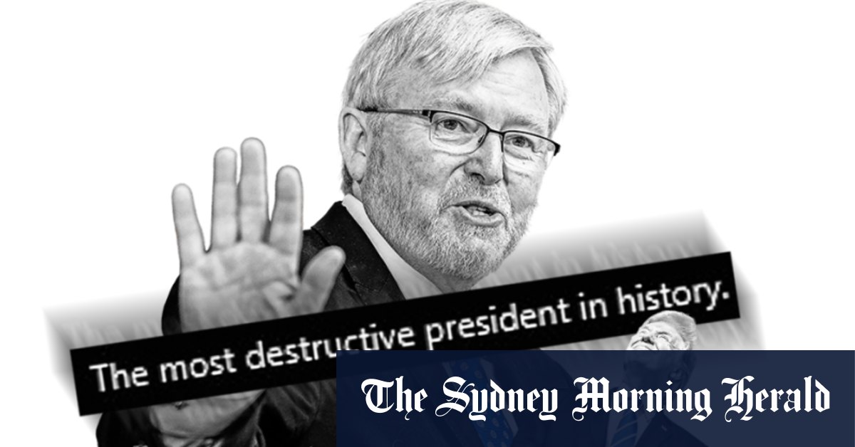 Scott Morrison soutient Kevin Rudd en tant qu'homme australien à Washington malgré les traîneaux de Donald Trump