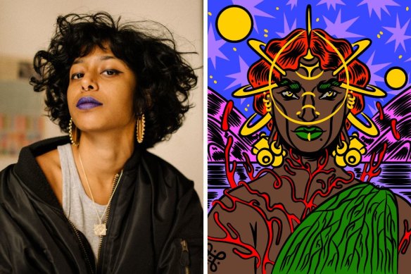 L'artiste Osheen Siva retravaille l'iconographie sacrée dans la série Tamil Futures.