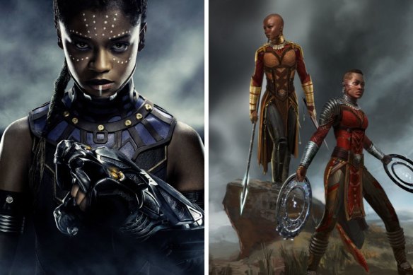 L'exposition Future and Other Fictions comprend les costumes de Ruth E. Carter pour Black Panther : Wakanda Forever.
