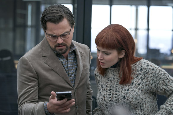 Leonardo DiCaprio et Jennifer Lawrence dans Ne cherchez pas.