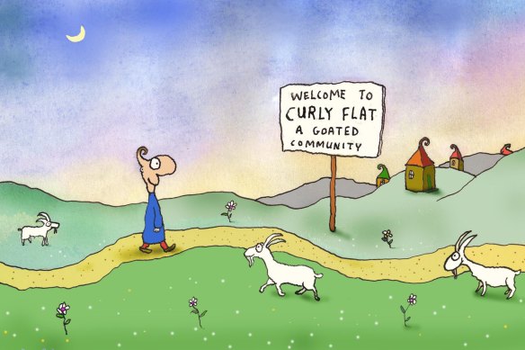 Un dessin animé mettant en vedette l'un des personnages les plus appréciés de Leunig, M. Curly.