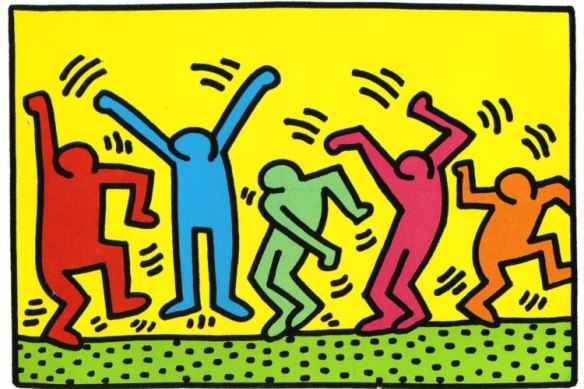 Entrez dans le rythme avec Untitled (Dance) (1987) de Keith Haring.