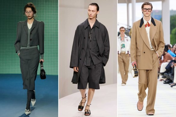 Le geek, l'ensemble assorti et la couleur par Shushu/Tong (à gauche), Lemaire et Amiri.