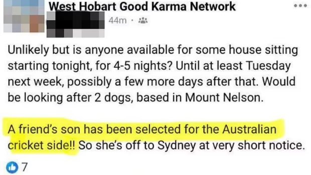 L'appel à un dog sitter après les débuts de Beau Webster's Test est confirmé.