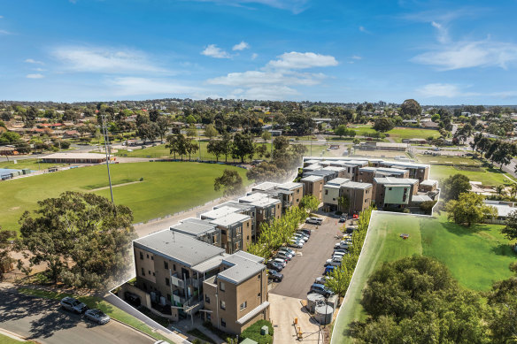 Complexe d'hébergement de travailleurs de l'hôpital de Bendigo au 10 Atkins Street, North Bendigo.