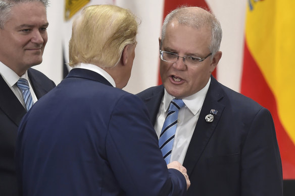 L'ancien Premier ministre Scott Morrison et le président américain Donald Trump ont eu un bon rapport en tant que vainqueurs des élections «surprise».