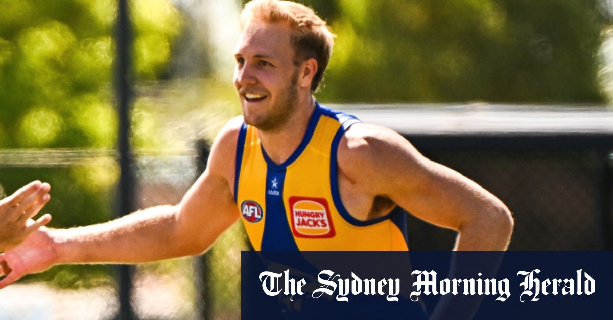 Le skipper des Eagles de la côte ouest Oscar Allen en vue de Hawthorn Hawks et Brisbane Lions; Collingwood Magpies commencent à saison lentement
