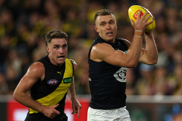 Patrick Cripps s'est battu durement mais ses blues ont mal joué.
