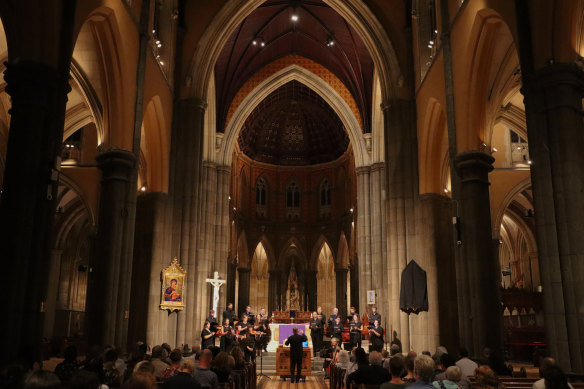 Les voix polyphoniques effectuent une splendeur polychorale à la cathédrale St Patrick le 14 mars.
