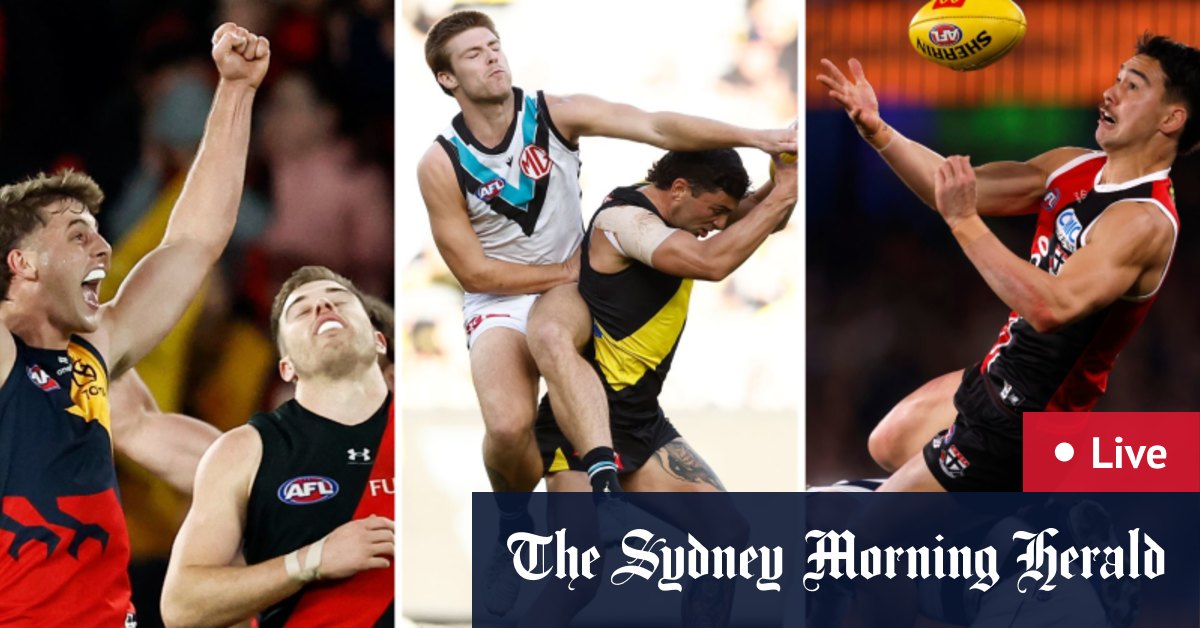 Bombers Essendon contre Adelaide Crows; Port Adelaide Power contre Richmond Tigers; St Kilda Saints contre Geelong Cats; Scores, résultats, luminaires, équipes, conseils, jeux, comment regarder
