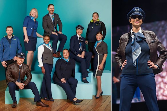 L'uniforme Alaska Airlines par Luly Yang, dévoilé en 2018.