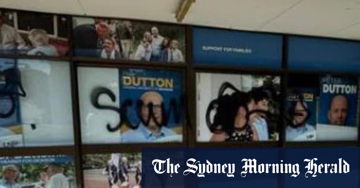 Le bureau électoral de Peter Dutton a vandalisé, encore une fois