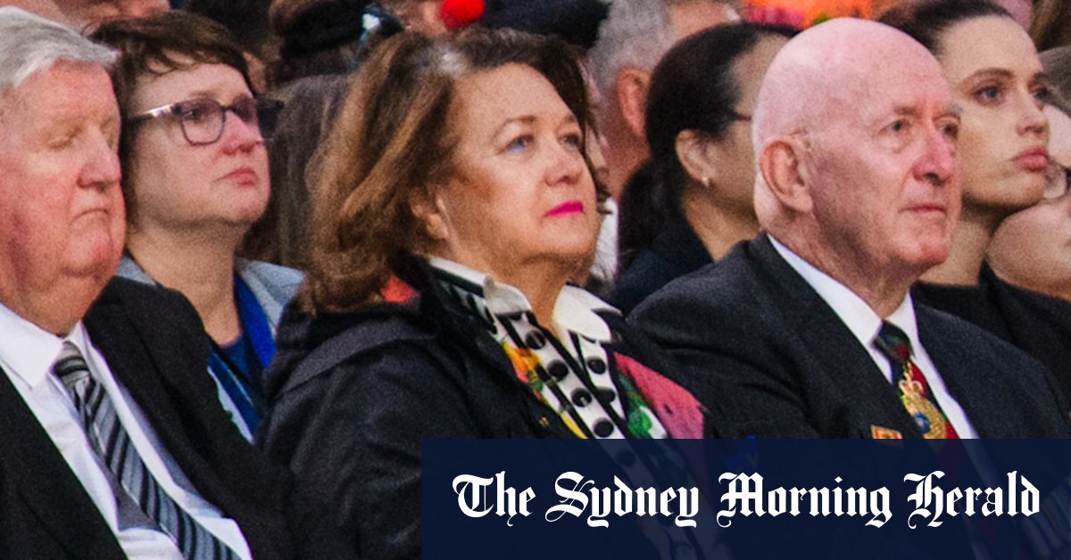 Gina Rinehart utilise le service ANZAC Day pour faire pression pour une énorme augmentation des dépenses de défense