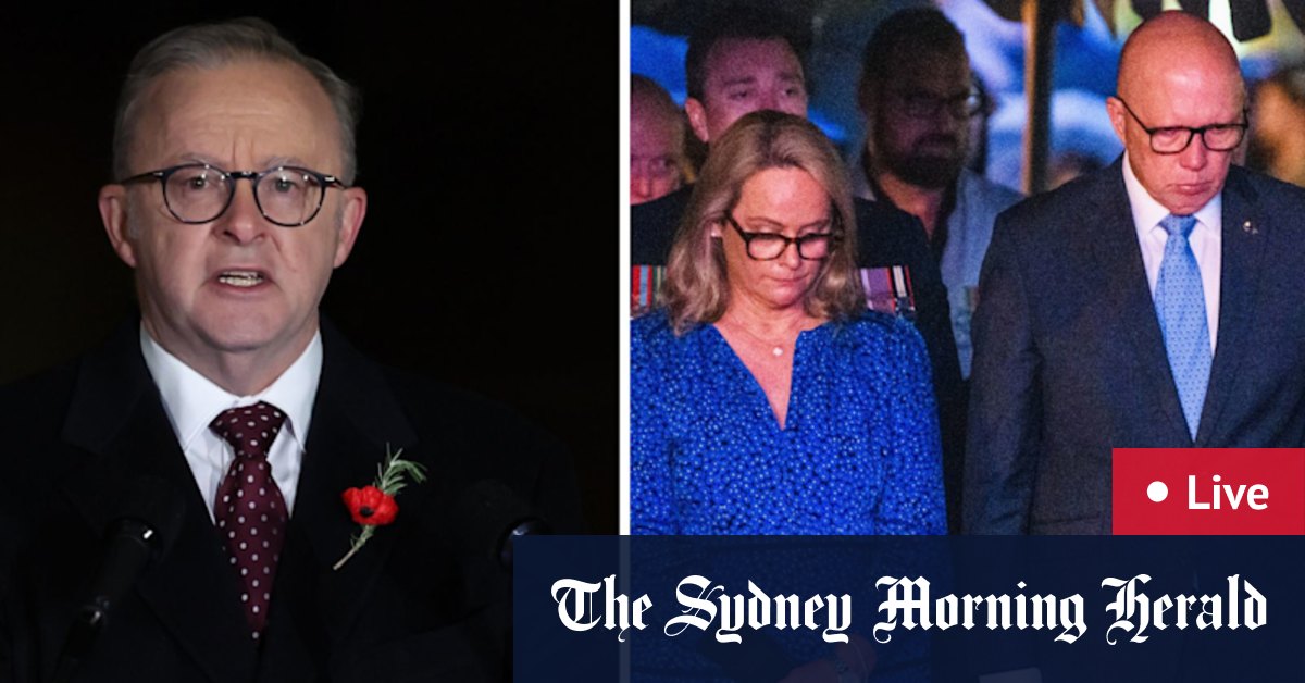 Bienvenue à Country Huer au Melbourne Dawn Service; Peter Dutton, Anthony Albanese rend respecter la campagne électorale fédérale