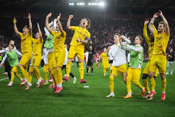 Bodo / Glimt célèbre sa manche de 16 victoires sur Olympiakos.
