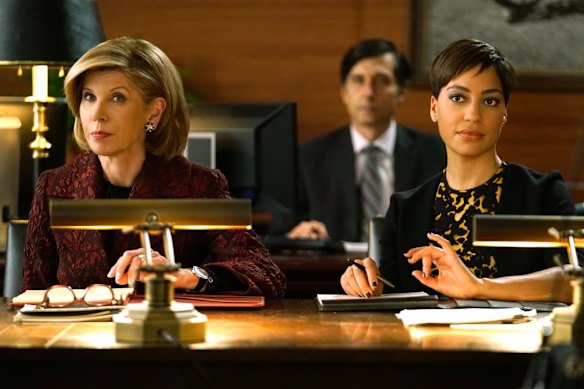 Le plus long rôle à l'écran de Baranski, comme Diane Lockhart (à gauche, avec Cush Jumbo) dans le bon combat et la bonne épouse.