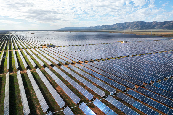 Ferme solaire Bungala d'Enel's, près de Port Augusta en Australie du Sud.