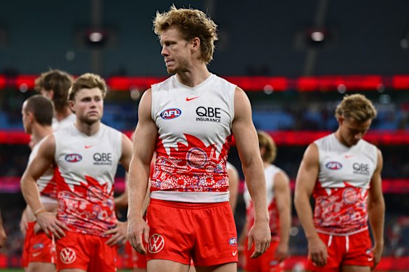 Ce fut une journée sombre pour Swans Skipper Callum Mills et son équipe.
