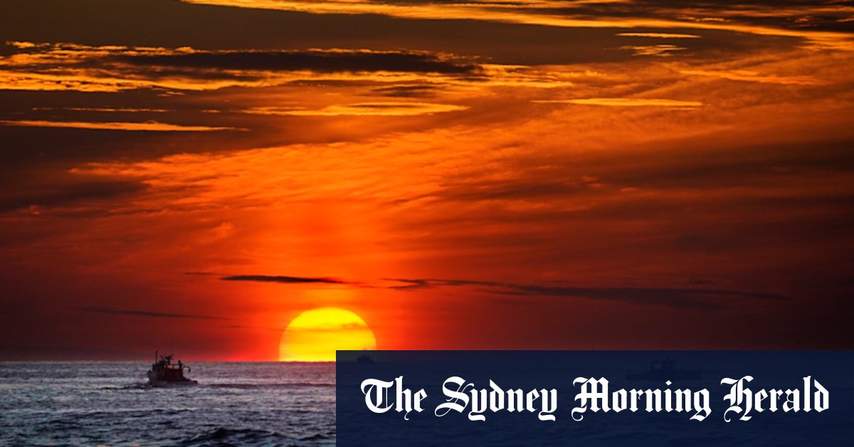 Australie en mer dans une vaste vague de chaleur marine