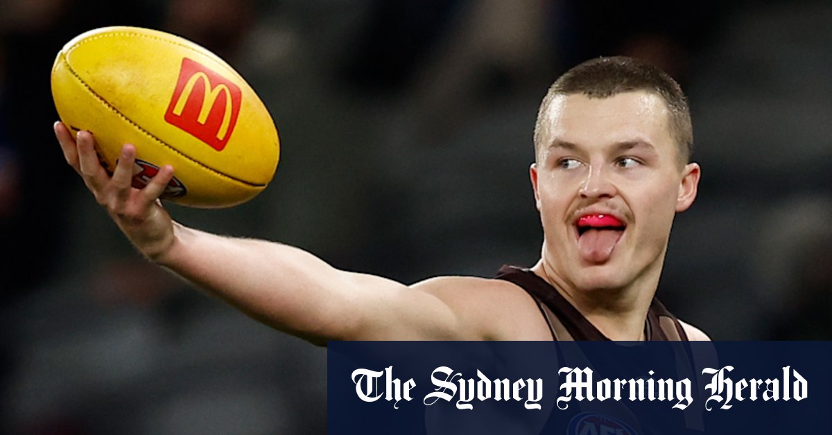 La star de Hawthorn Jack Ginnivan répond à ses critiques avec Dinosaur Social Media Post après un objectif de showboating