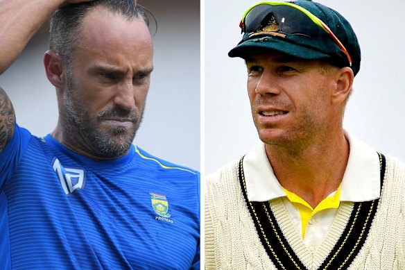 Old Enemies: Faf du Plessis et David Warner.