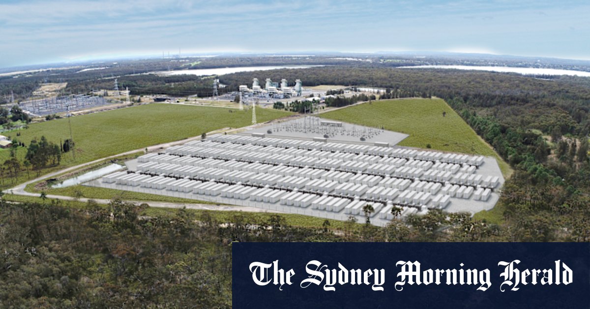 Waratah Super Battery, le plus grand d'Australie, s'allume sur le site de la centrale électrique de Munmorah pour Akaysha Energy de BlackRock