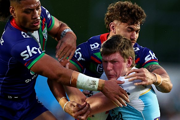 L'ailier des Titans Jaylan de Groot, alias «Alex».