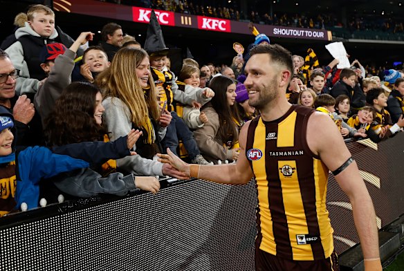 Retourner le chronomètre: Jack Gunston a joué un rôle déterminant dans la poussée des Hawks jusqu'en septembre.