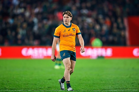 James O'Connor en action pour les Wallabies contre les Springboks à Ellis Park.