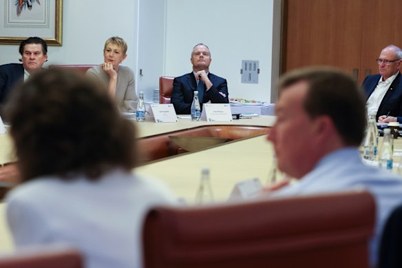 Le trésorier de l'ombre Ted O'Brien lors de la dernière journée du sommet.