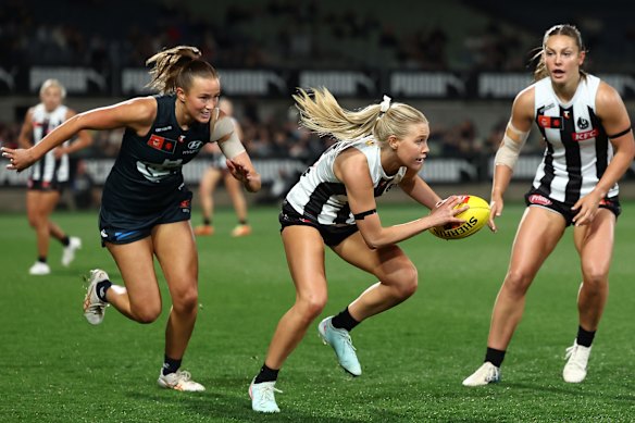 Patterson à ses débuts pour les Pies.