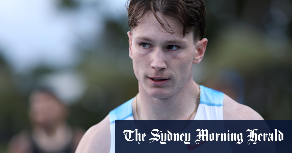 L'homme le plus rapide d'Australie, Lachlan Kennedy, qui a une grande rivalité avec la goutte goutte, est sorti des championnats du monde d'athlétisme à Tokyo, au Japon,