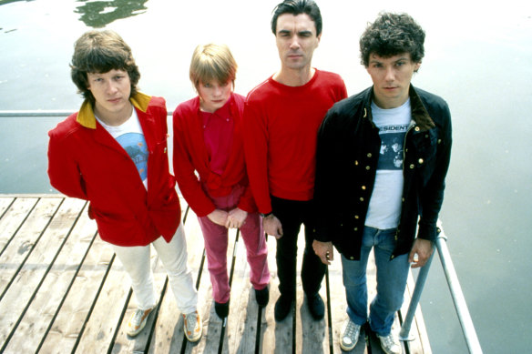 Talking Heads (de gauche) Chris Frantz, Tina Weymouth, David Byrne et Jerry Harrison en 1977.