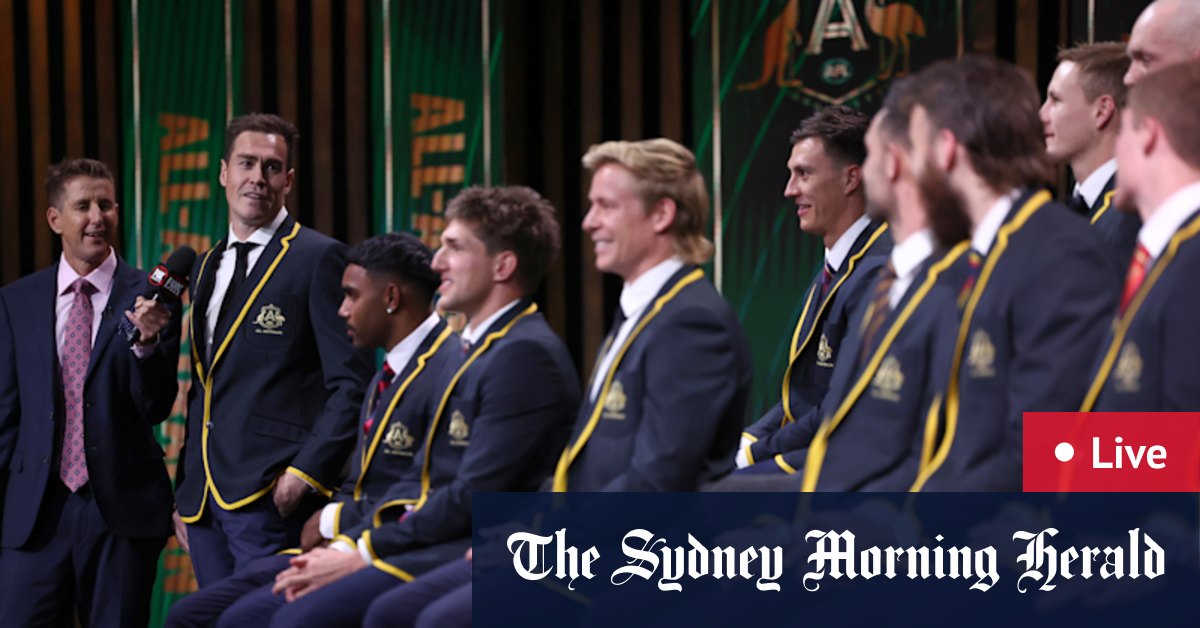 À l'intérieur de la pièce aux AFL Awards, dîner tout australien
