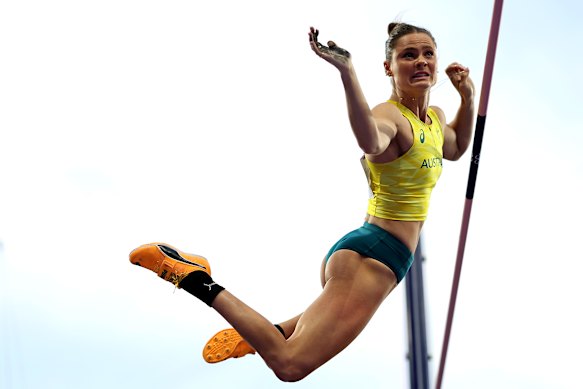 Nina Kennedy en action aux Jeux olympiques de Paris l'année dernière.