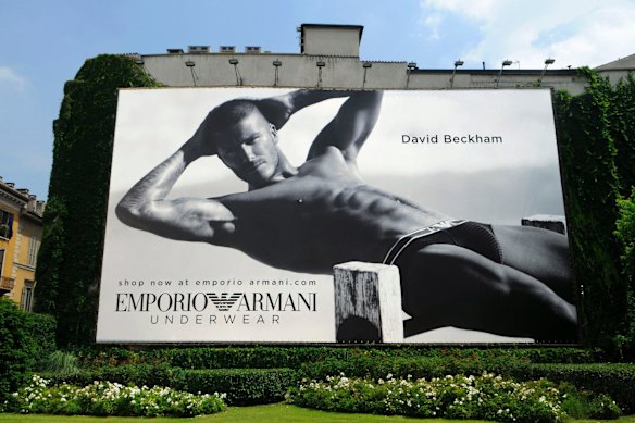 Une publicité Emporio Armani avec David Beckham en 2008.