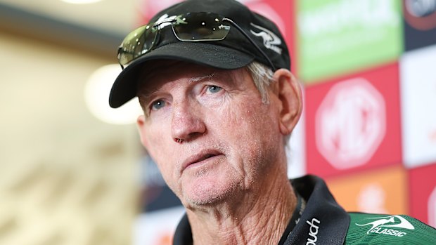 L'entraîneur des Rabbitoh Wayne Bennett.