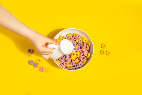 Les aliments fortifiés tels que les céréales de petit-déjeuner sont devenus courants.