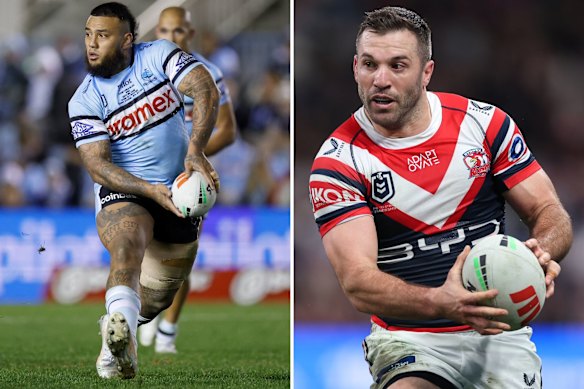 Addin Fonua-Blake et James Tedesco sont les vedettes du capitaine de Cronulla Blayke Brailey.