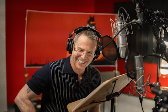 Sam Rockwell enregistre ses lignes en tant que M. Wolf.